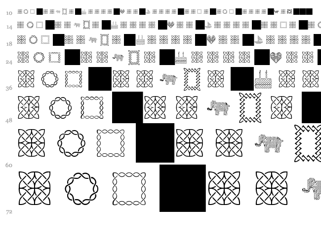 A-J Knots font waterfall